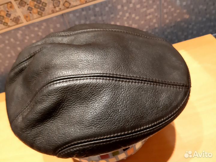 Кепка мужская кожаная