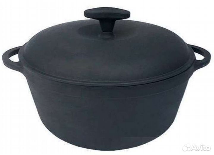 Кастрюля чугунная с крышкой