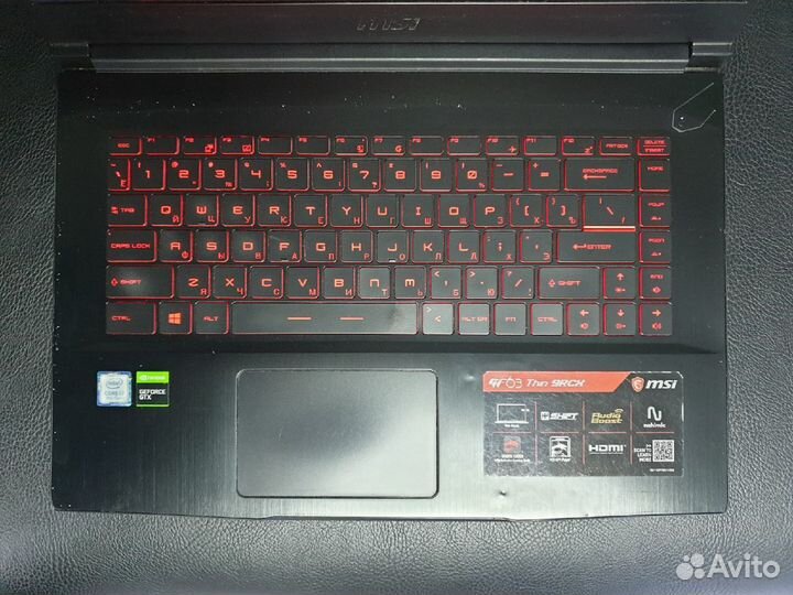Игровой ноутбук Msi GF63 9RCX 1год Гарантии