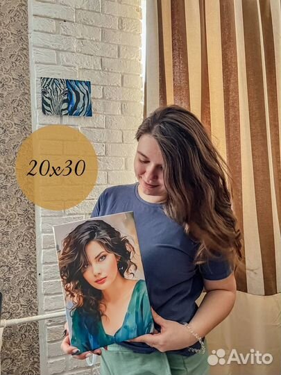 Печать фото/портрет на холсте. Картина