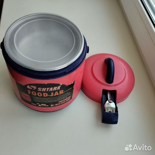 Термос ланч-бокс из нержавейки для еды и напитков