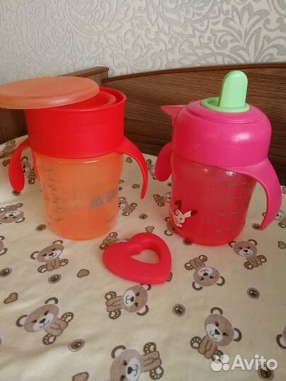 Поильник и кружка непроливайка avent