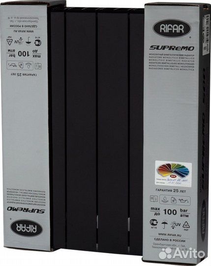 Радиатор биметаллический Rifar supremo 500 6 секци