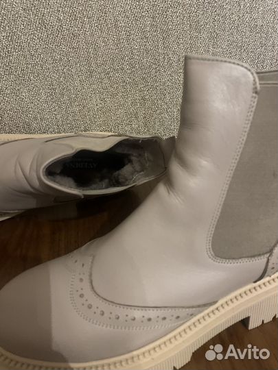 Сапоги зимние,кожанные