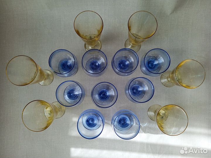 Бокалы СССР цветное стекло
