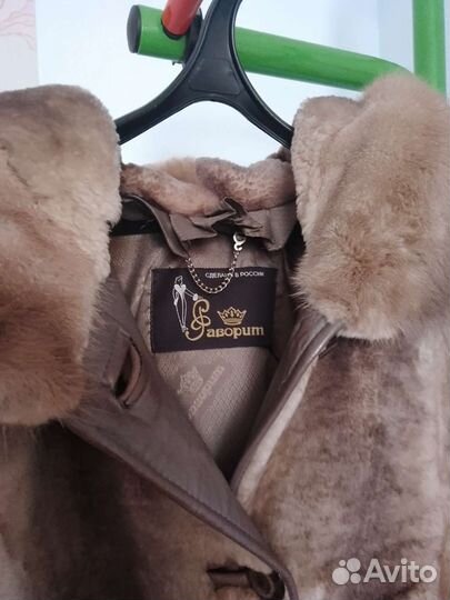 Шуба мутон с капюшоном