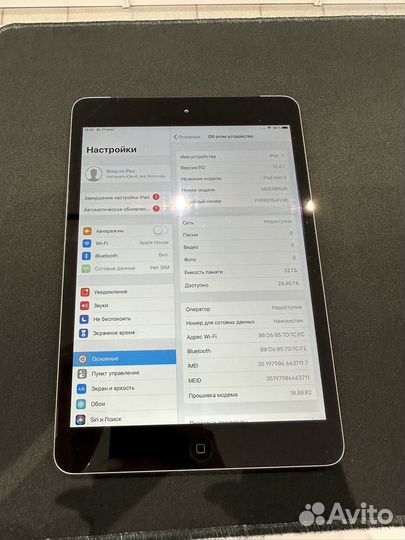 iPad mini 2 32gb. Сим-карта