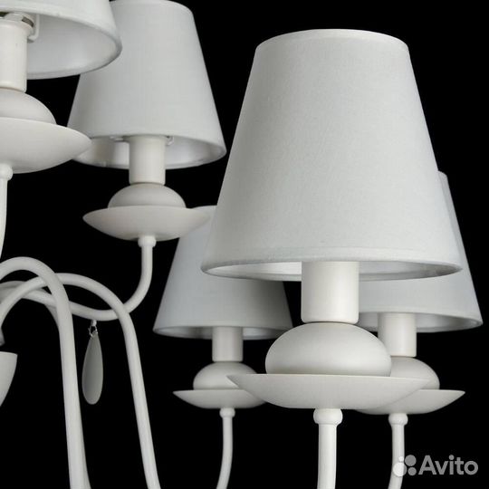 Люстра подвесная металл и текстиль модерн