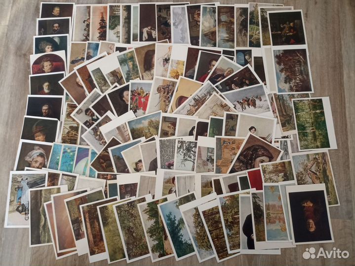 Открытки времён СССР картины репродукции фото