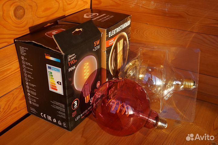 Три лампы - Эдисон 60W,Gauss+мелкая синяя