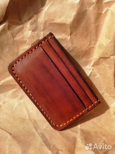 Картхолдер из натуральной кожи ручной работы