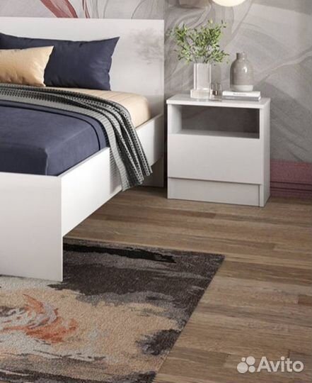 Тумба прикроватная белая Мэнкс