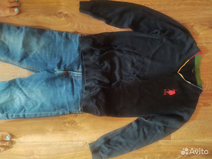 Джинсы, пуловер для мальчиков