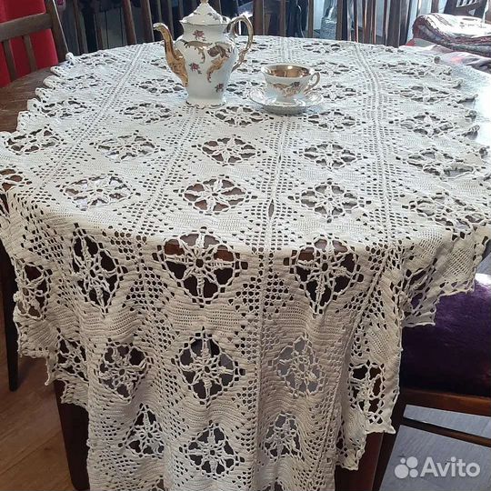 Скатерть вязанная крючком