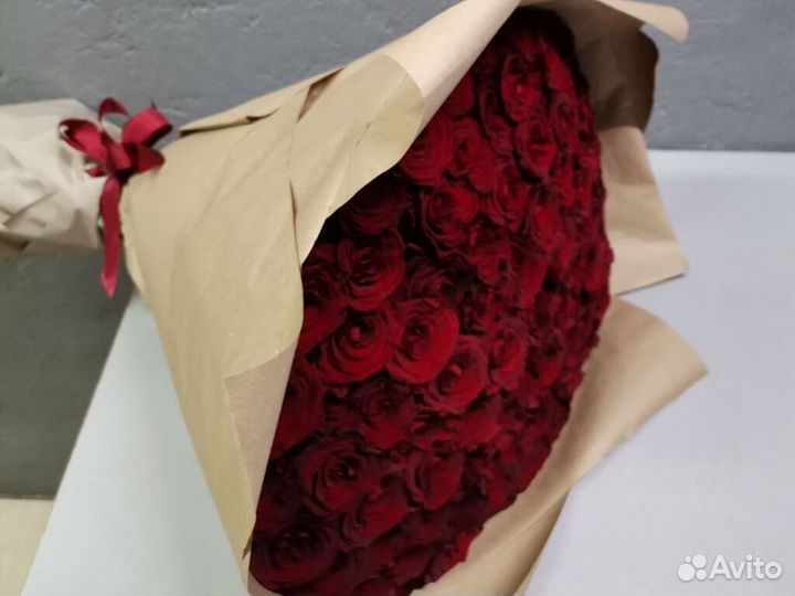 101 роза Букеты 15 25 35 51 101 201 Роза Доставка