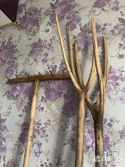 Вилы и грабли деревянные