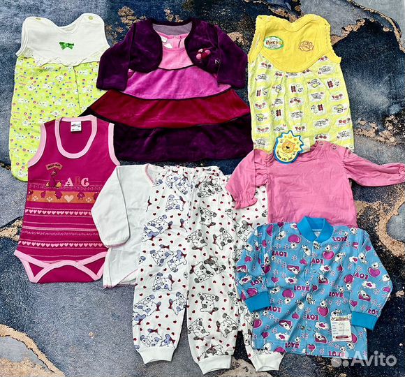 Вещи на девочку 62-68 новые, пакетом