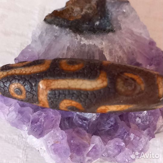 Старая Бусина Дзи 9 глаз- быстрая удача