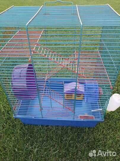 Клетка для хомяка 4 уровня, всё в комплекте