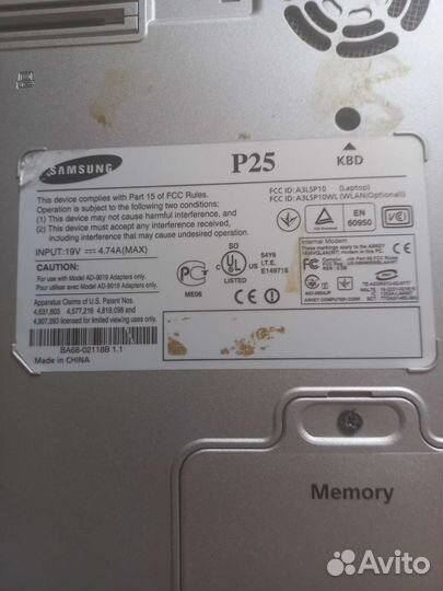 Ноутбук Samsung на запчасти