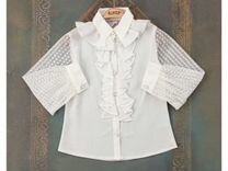 Белая блузка для девочки 134 140