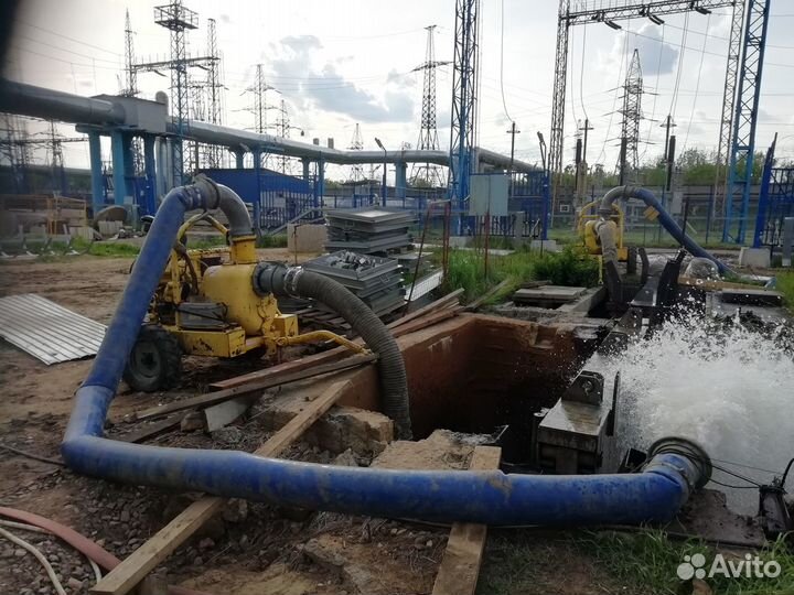 Водопонижение и откачка мотопомпами Varisco, Борей