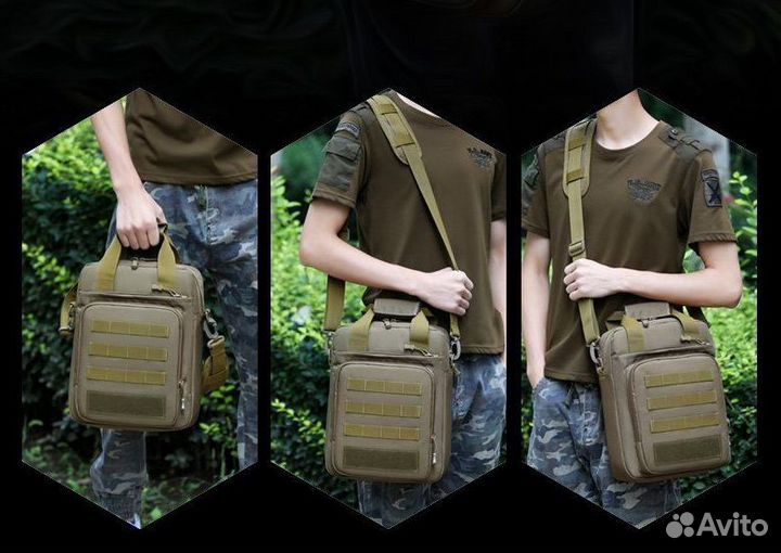 Сумка-планшет тактическая для документов с Molle