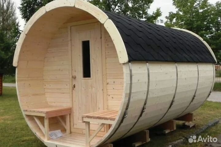 Баня бочка 4 метра на участок