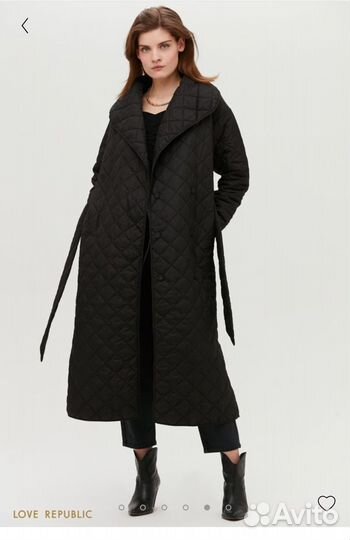 Пальто стегнаное женское Love republic