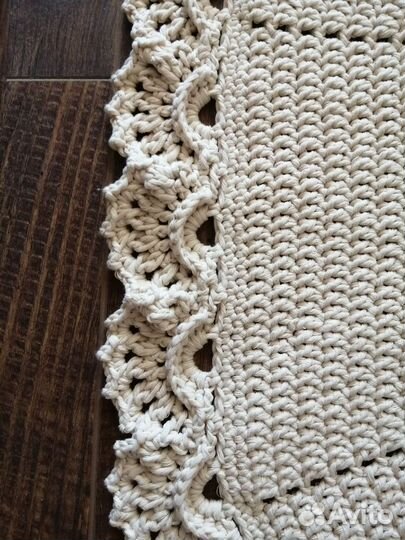 Хлопковый ковёр. Экоизделие. Ручная работа