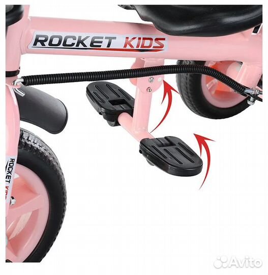 Велосипед 3-х колесный с ручкой и ободом