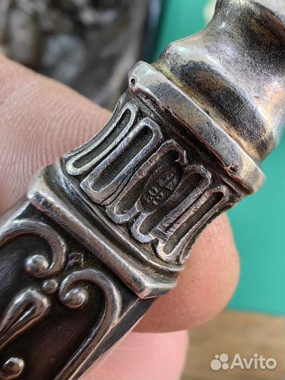 Серебряная сервировочная ложка для салата. 84пр