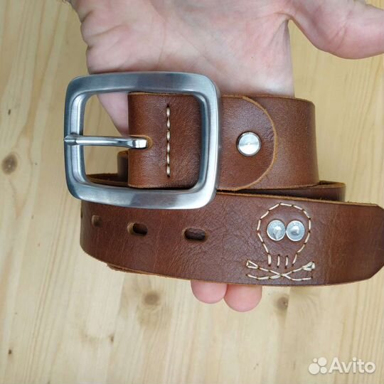 Ремень мужской кожаный