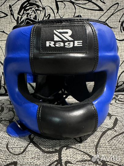 Боксерский шлем с бампером rage