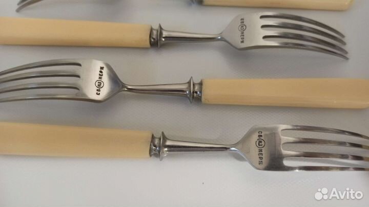 Набор столовых приборов СССР с ручками под кость