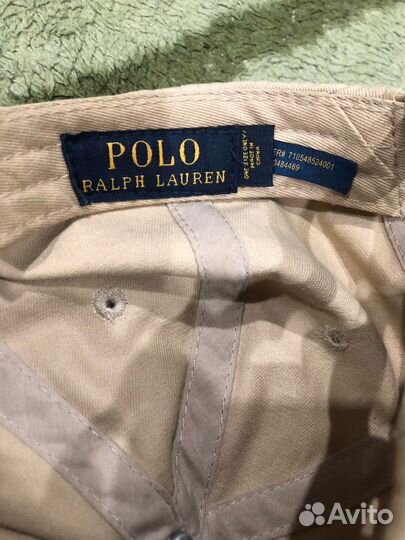Кепка polo ralph lauren бежевая