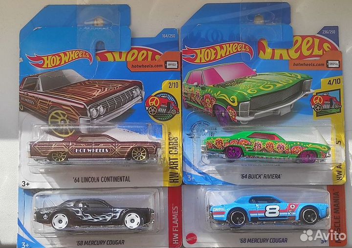 Hot Wheels подборка американцев Cadillac Pontiac