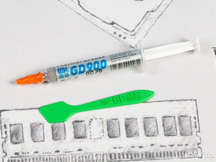 Термопаста GD900 4.8Вт/мК, 3гр, шприц