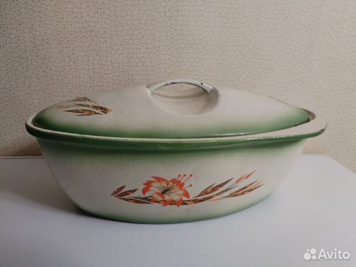 Утятница чугунная эмалированная