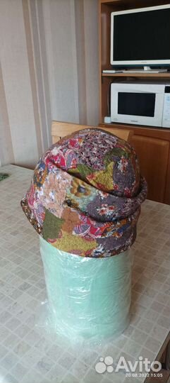 Шапка валяная пэчворк