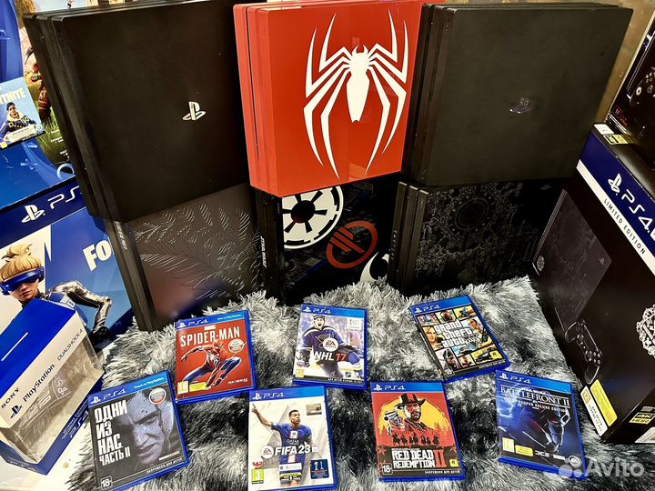 Sony Playstation Limited PS4 PRO 1 Tb + 200 игр