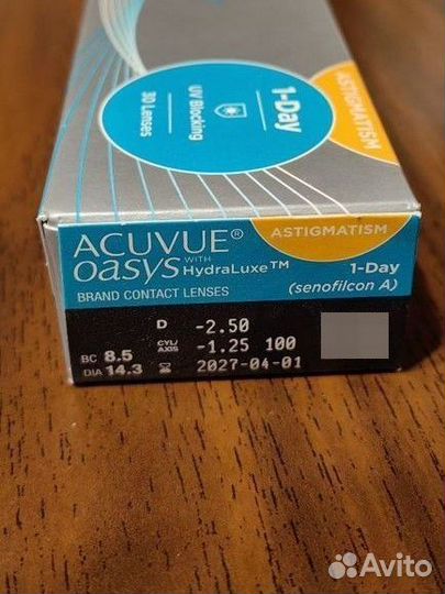 Линзы acuvue oasys astigmatism