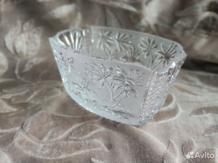 Винтажная конфетница, салатница СССР, хрусталь