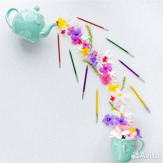 Спицы акриловые съемные для длины тросика 35-126