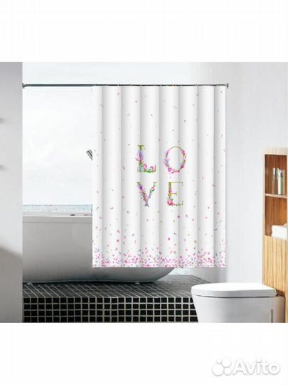 Шторка для ванной тканевая (180*180 см) 