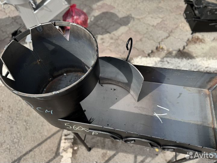 Мангал с печью под казан