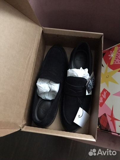 Мужские лоферы из замши