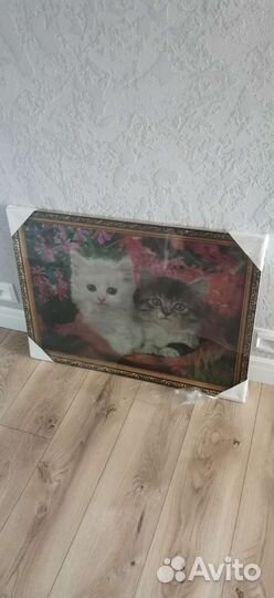 Картина голографическая с котятами