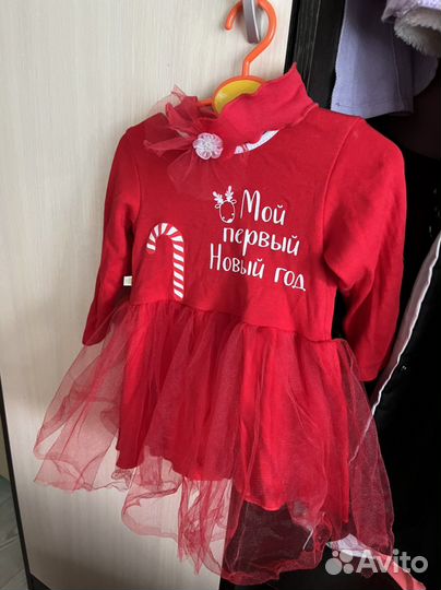 Платье боди для девочки 74