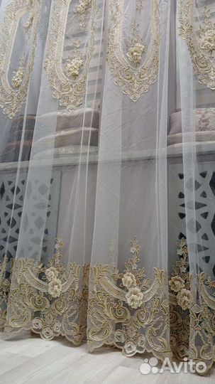 Итальянский тюль,сетка лепка,3D орнамент